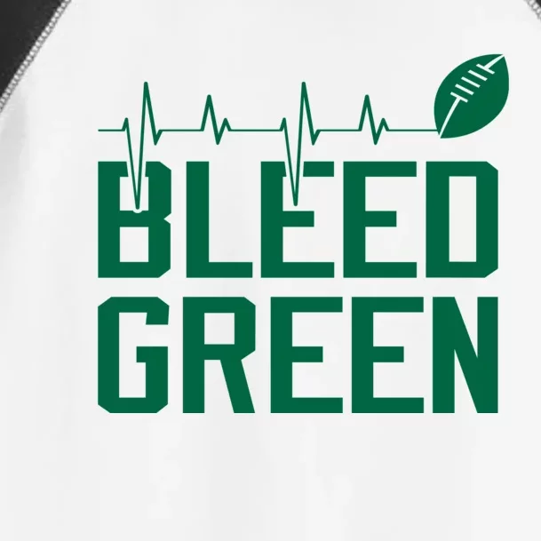 Bleed Green Football Team heart beat Toddler Fine Jersey T-Shirt