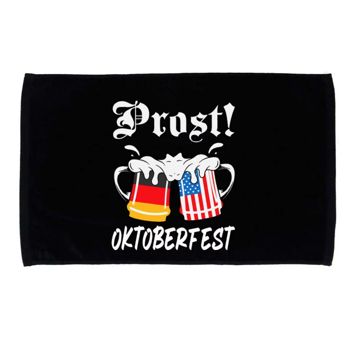 Prost Beer German American Oktoberfest Octoberfest Bier Microfiber Hand Towel