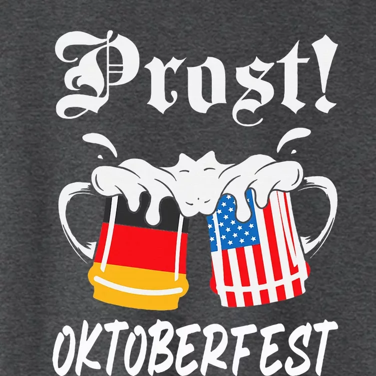 Prost Beer German American Oktoberfest Octoberfest Bier Women's Crop Top Tee