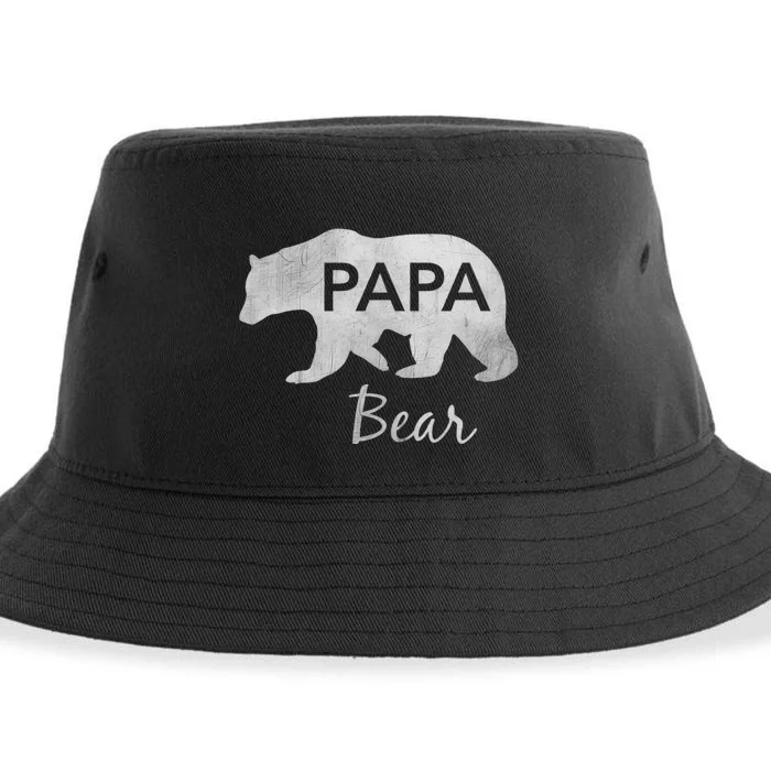 Papa Bear Great Gift For Dad Father Grandpa Sustainable Bucket Hat