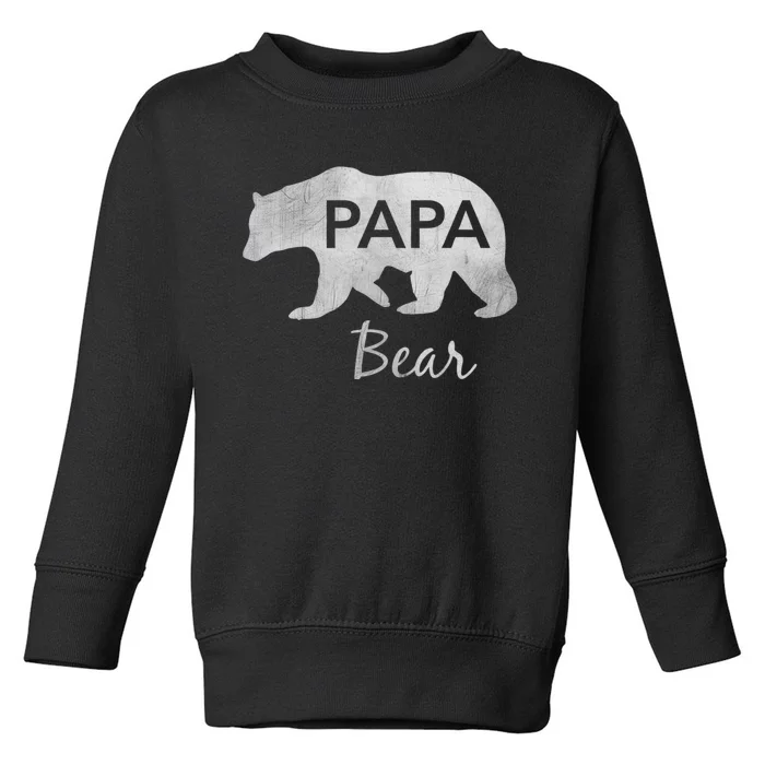 Papa Bear Great Gift For Dad Father Grandpa Toddler Sweatshirt