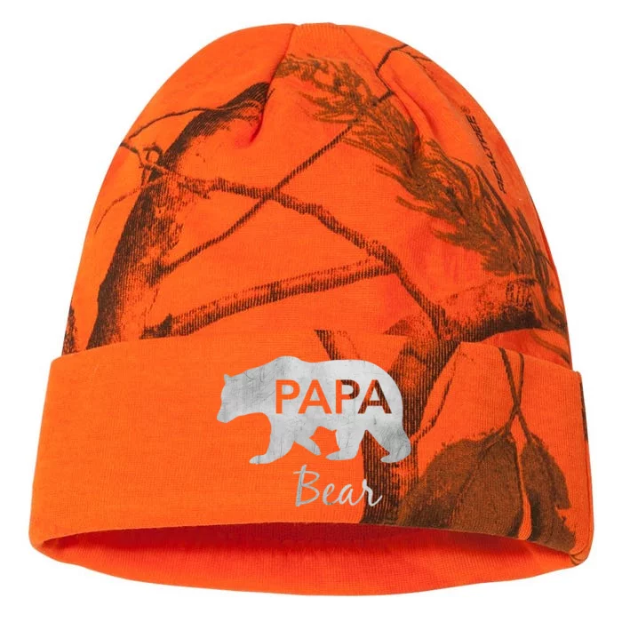 Papa Bear Great Gift For Dad Father Grandpa Kati - 12in Camo Beanie