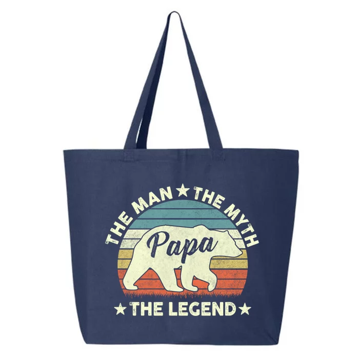 Papa Bear Gift For Fathers Day The Myth Legend Meaningful Gift 25L Jumbo Tote