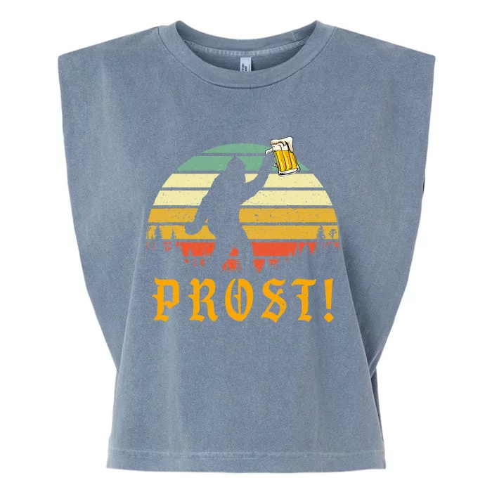 Prost Bigfoot German Oktoberfest Love Drinking Beer Garment-Dyed Women's Muscle Tee