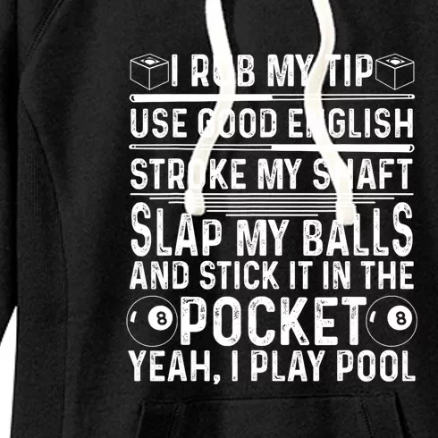 Player Billiard Game Lovers Funny Pool Gift Women's Fleece Hoodie