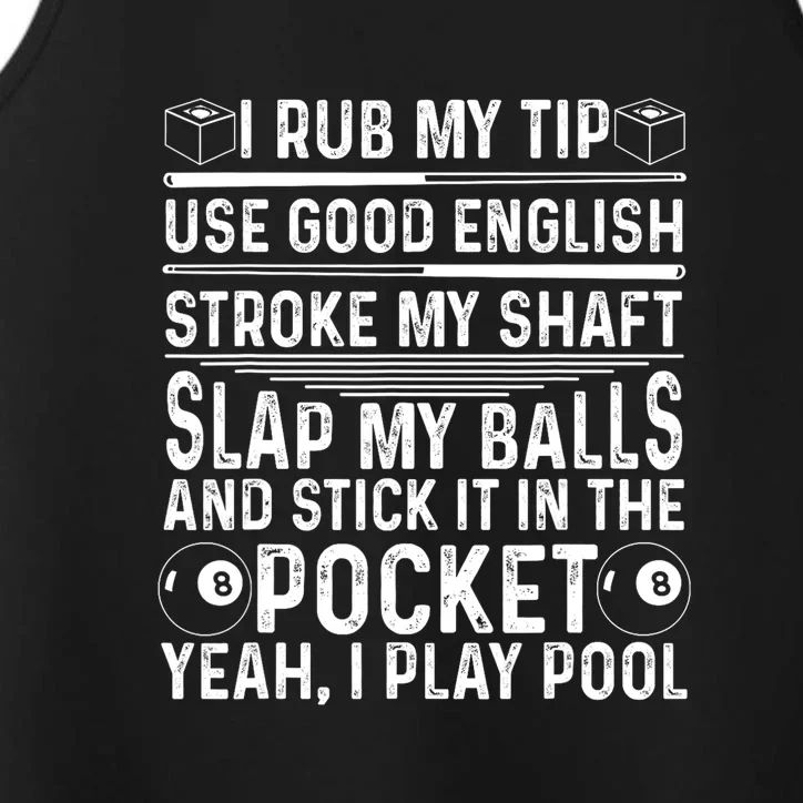 Player Billiard Game Lovers Funny Pool Gift Performance Tank