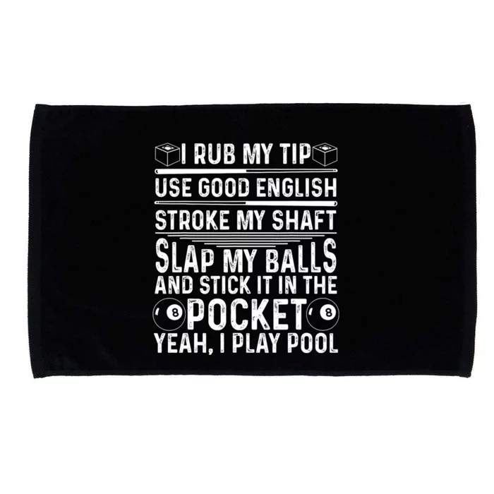 Player Billiard Game Lovers Funny Pool Gift Microfiber Hand Towel