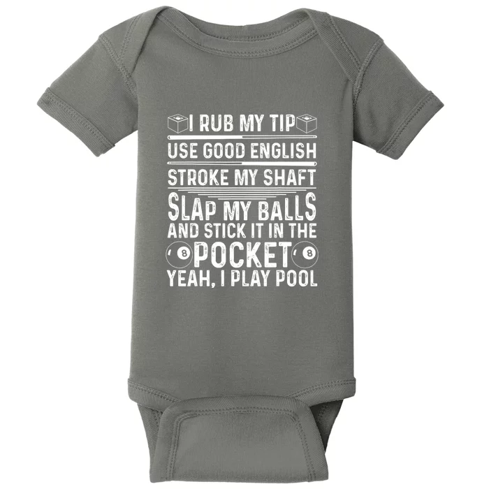 Player Billiard Game Lovers Funny Pool Gift Baby Bodysuit