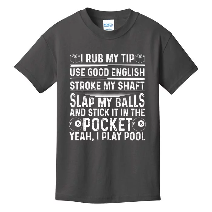 Player Billiard Game Lovers Funny Pool Gift Kids T-Shirt