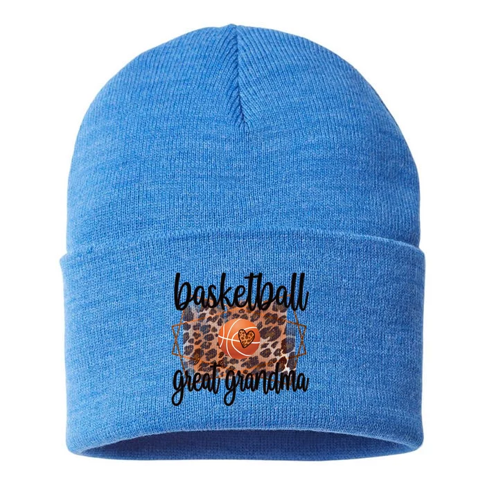 Proud Basketball Great Grandma Of A Basketball Player Gift Sustainable Knit Beanie