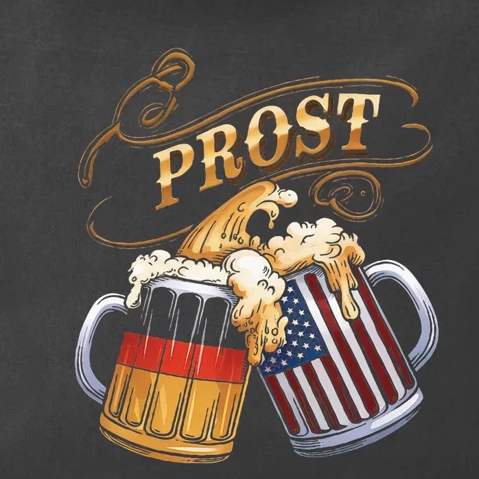 Prost Beer German American Flag Oktoberfest Zip Tote Bag