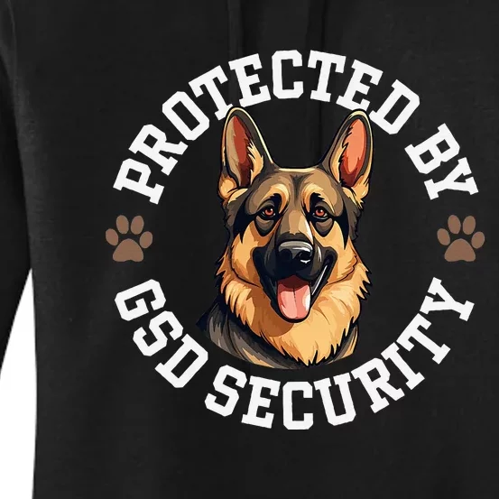 Protected By Gsd Security German Shepherd Dog Women's Pullover Hoodie