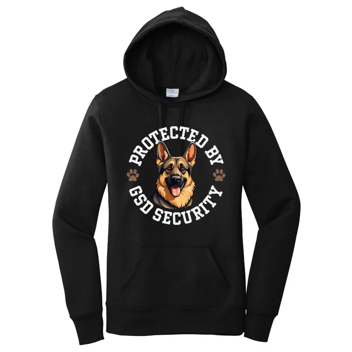 Protected By Gsd Security German Shepherd Dog Women's Pullover Hoodie