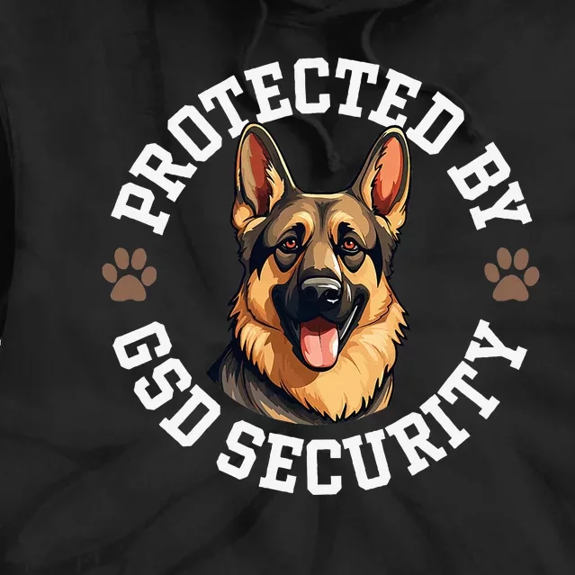 Protected By Gsd Security German Shepherd Dog Tie Dye Hoodie