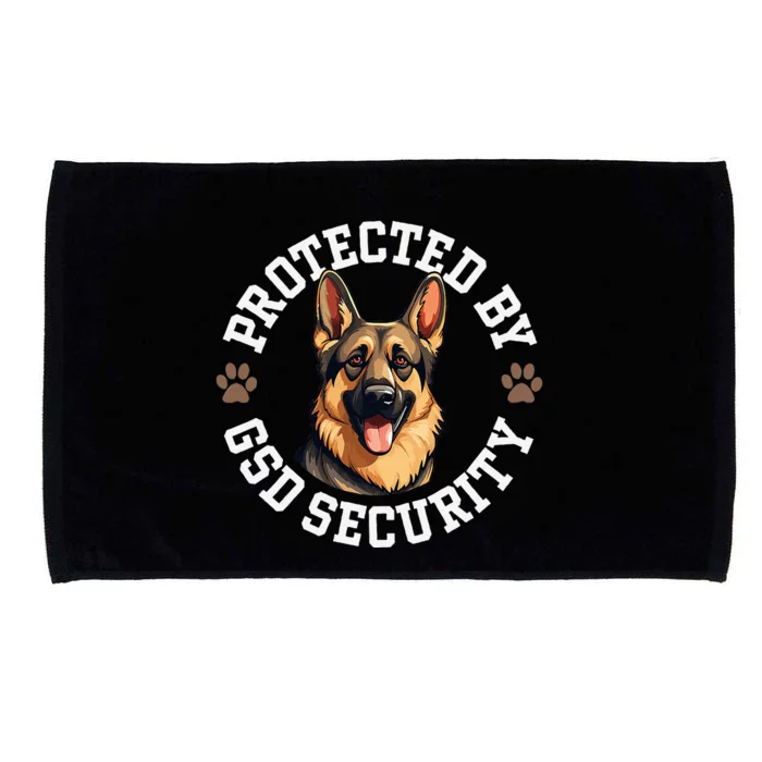 Protected By Gsd Security German Shepherd Dog Microfiber Hand Towel