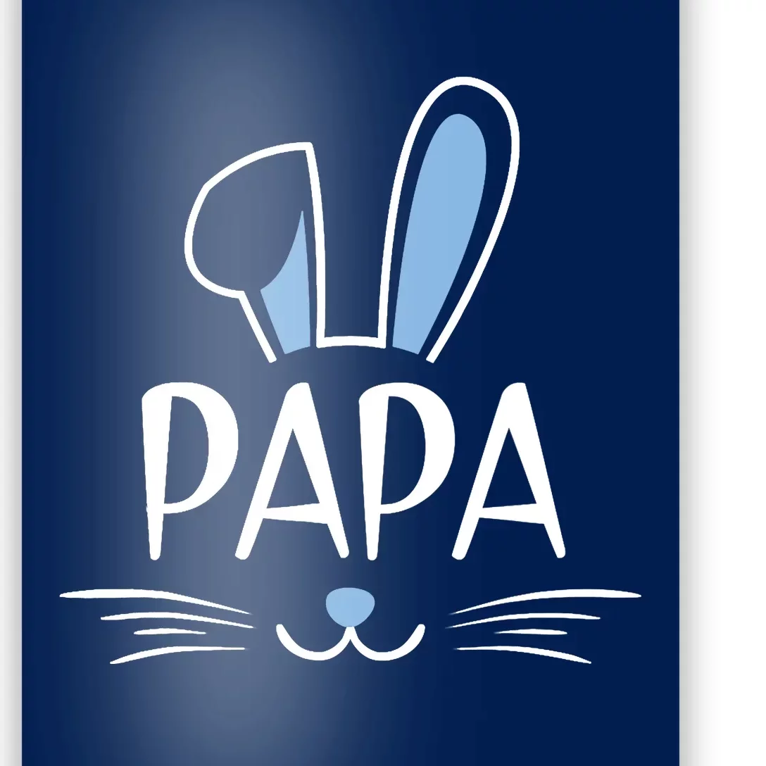 Papa Bunny Gift Rabbit Face Family Group Easter Father's Day Poster