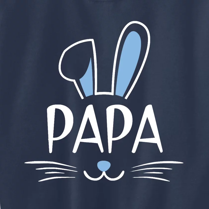 Papa Bunny Gift Rabbit Face Family Group Easter Father's Day Kids Sweatshirt