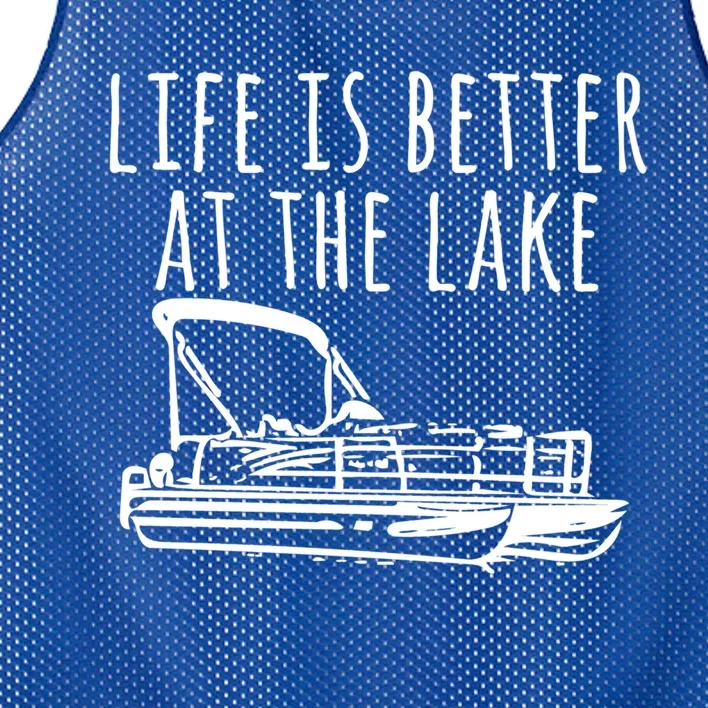 Pontoon Boat Gift Life Is Better At The Lake Mesh Reversible Basketball Jersey Tank