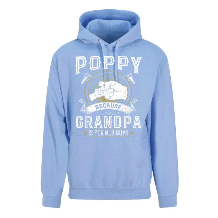 Poppy Because Grandpa Is For Old Guys Men Retro Grandpa Unisex Surf Hoodie