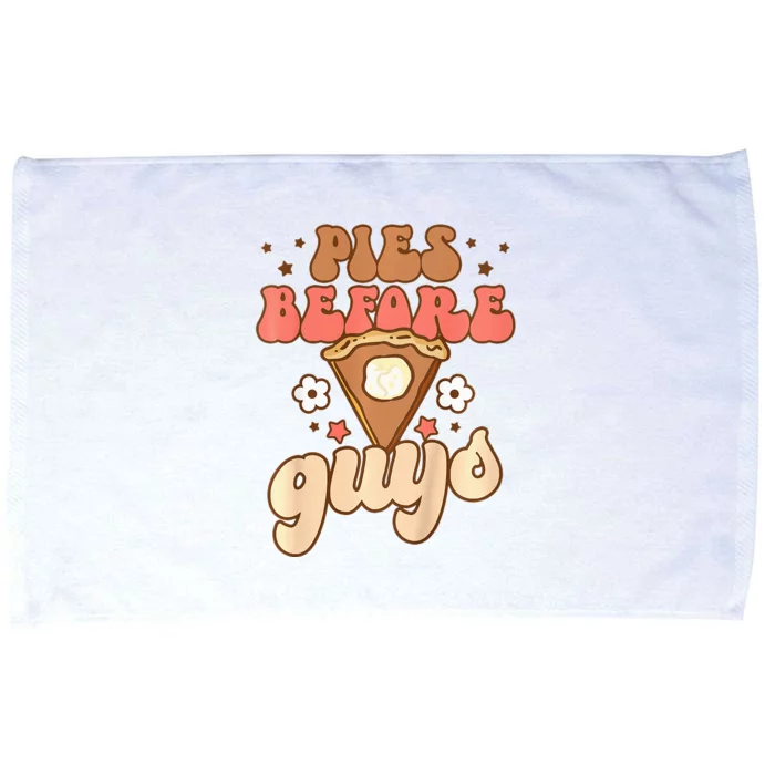 Pies Before Guys Funny Baby Thanksgiving Vibes Groovy Microfiber Hand Towel