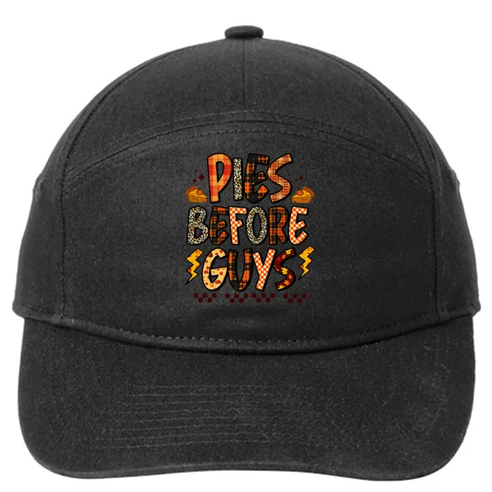 Pies Before Guys Baby Thanksgiving Vibes Groovy 7-Panel Snapback Hat