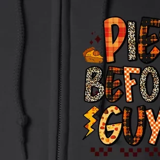 Pies Before Guys Baby Thanksgiving Vibes Groovy Full Zip Hoodie