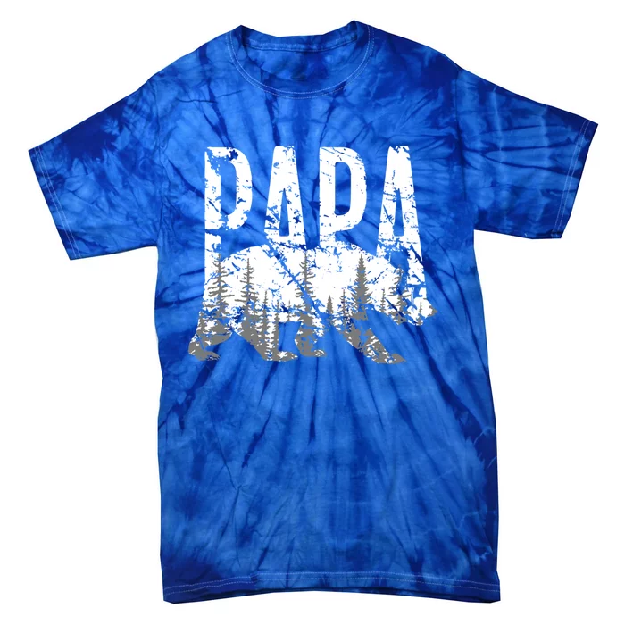 Papa Bear Great Gift Grunge Trees Gift Tie-Dye T-Shirt