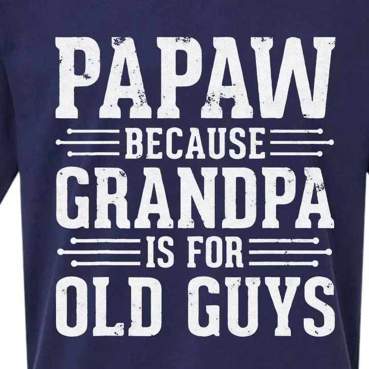 Papaw Because Grandpa Is For Old Guys Father Day Funny Papaw Sueded Cloud Jersey T-Shirt