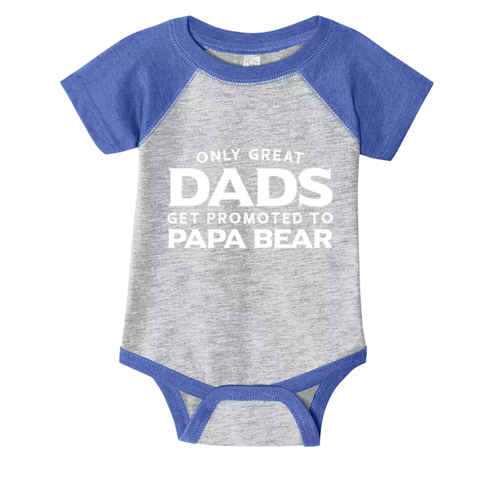 Papa Bear Gift: Only Great Dads Get Promoted To Papa Bear Great Gift Infant Baby Jersey Bodysuit