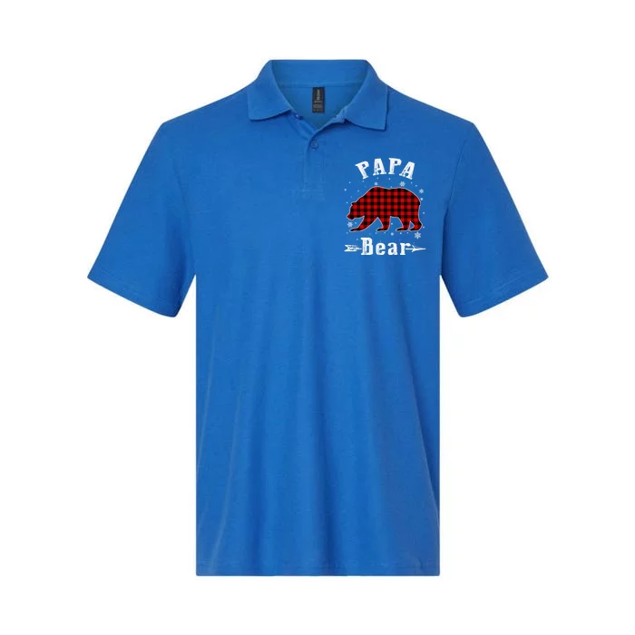 Papa Bear Gift Red Buffalo Plaid Papa Bear Pajama Meaningful Gift Softstyle Adult Sport Polo