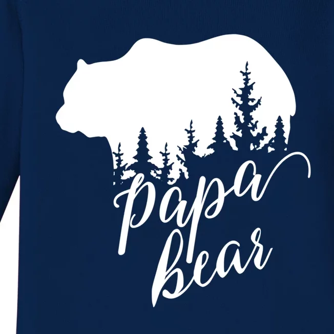 Papa Bear Gift Baby Long Sleeve Bodysuit