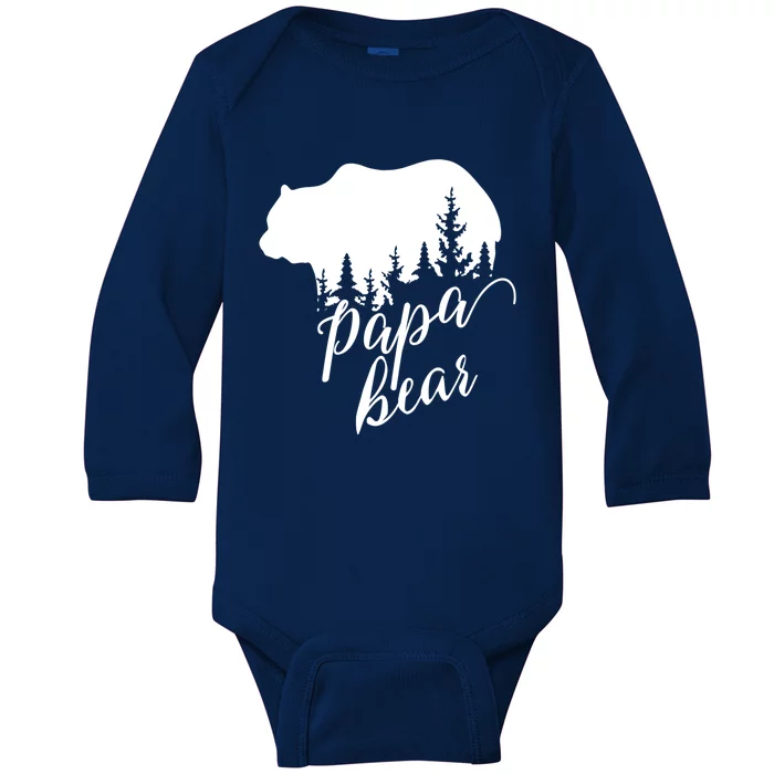 Papa Bear Gift Baby Long Sleeve Bodysuit