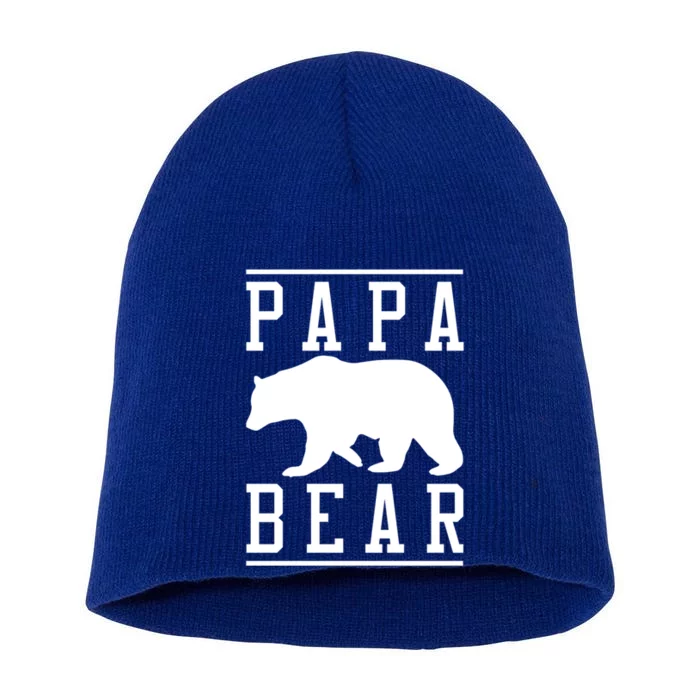 Papa Bear Great Gift Short Acrylic Beanie