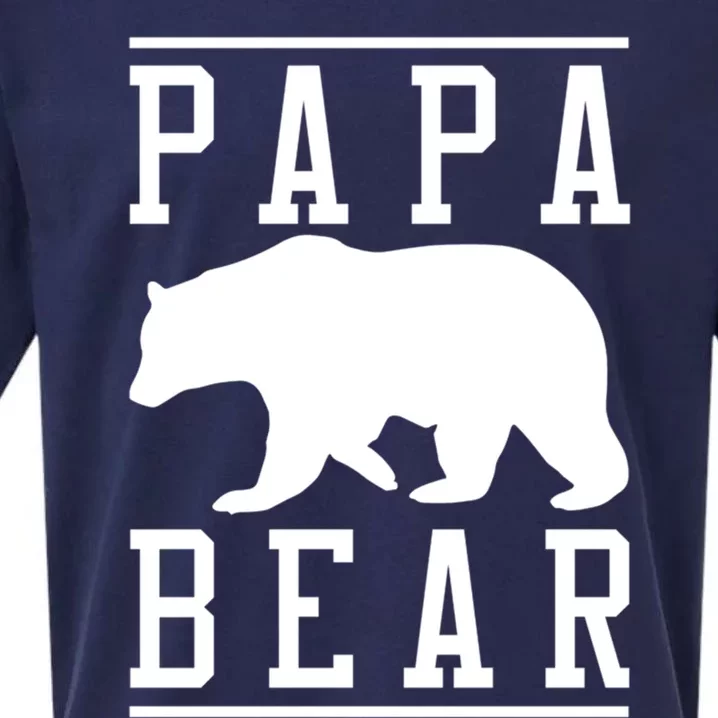 Papa Bear Great Gift Sueded Cloud Jersey T-Shirt