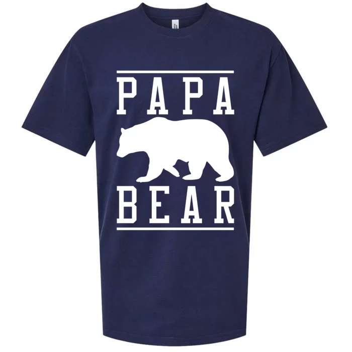 Papa Bear Great Gift Sueded Cloud Jersey T-Shirt