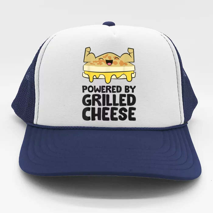 Powered By Grilled Cheese Funny Grilled Cheese Trucker Hat