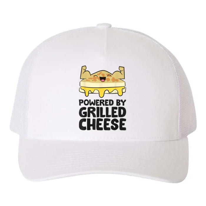 Powered By Grilled Cheese Funny Grilled Cheese Yupoong Adult 5-Panel Trucker Hat