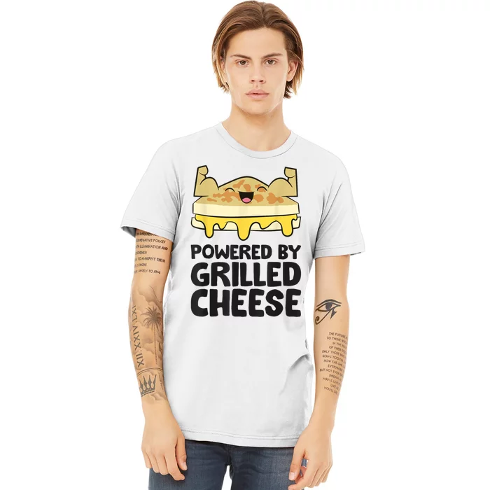 Powered By Grilled Cheese Funny Grilled Cheese Premium T-Shirt