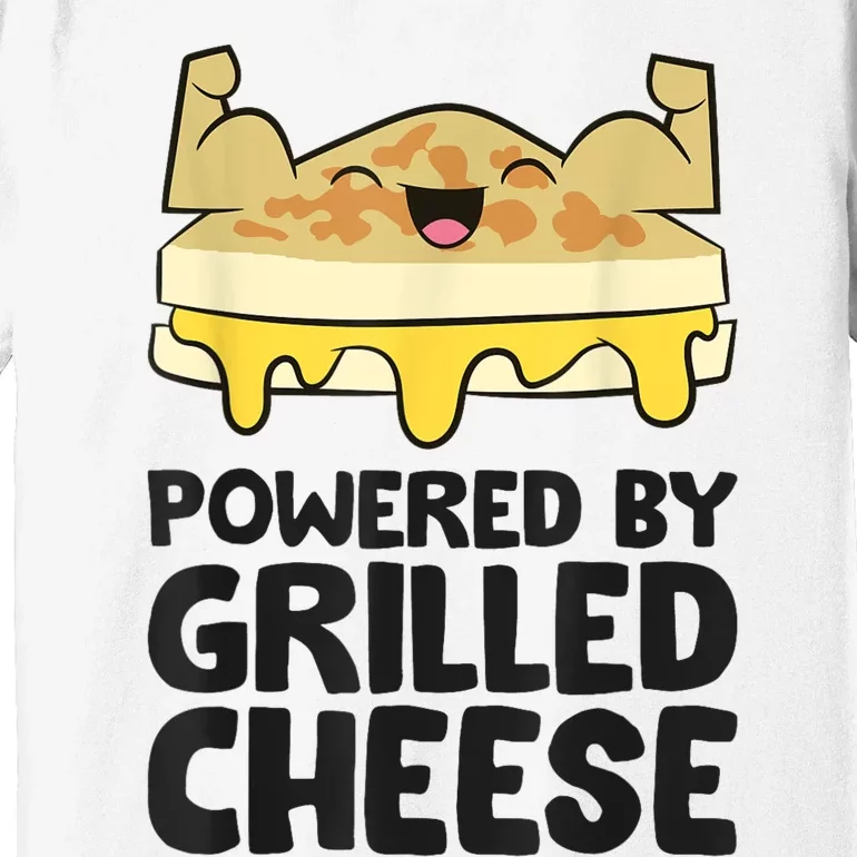 Powered By Grilled Cheese Funny Grilled Cheese Premium T-Shirt