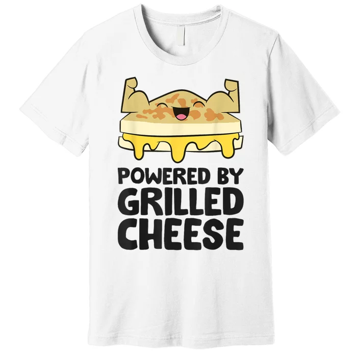 Powered By Grilled Cheese Funny Grilled Cheese Premium T-Shirt