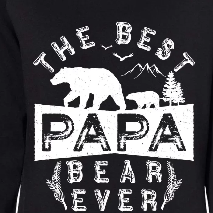 Papa Bear Gift With Cub Dad Christmas Birthday Gift Womens California Wash Sweatshirt