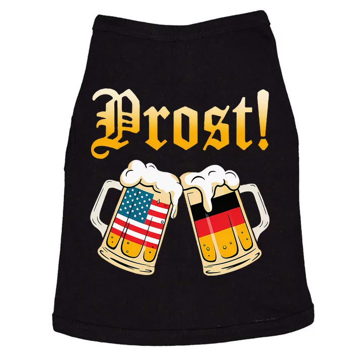 Prost Beer German American Flag Oktoberfest Doggie Tank