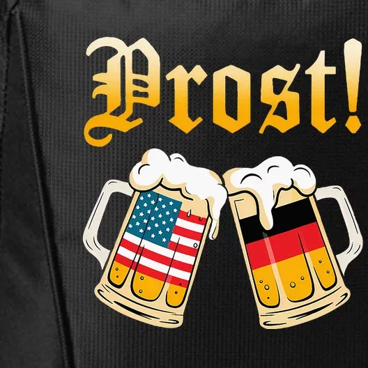 Prost Beer German American Flag Oktoberfest City Backpack