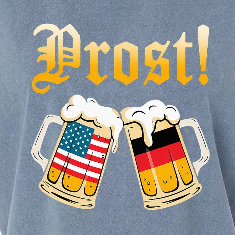 Prost Beer German American Flag Oktoberfest Garment-Dyed Women's Muscle Tee