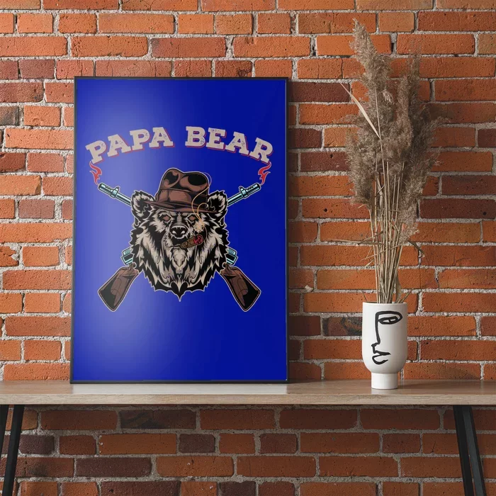 Papa Bear Great Gift Gangster Christmas Birthday Gift Poster