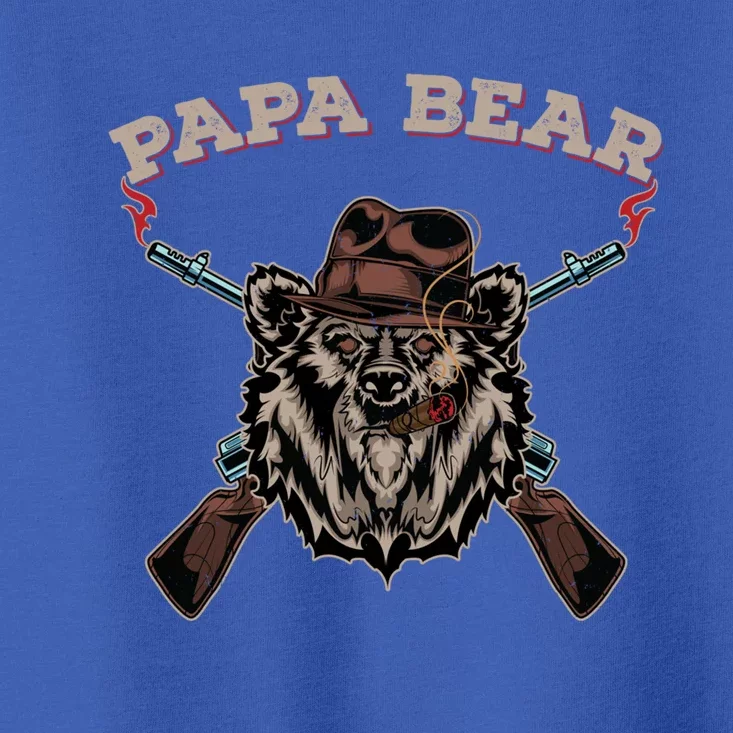 Papa Bear Great Gift Gangster Christmas Birthday Gift Toddler T-Shirt