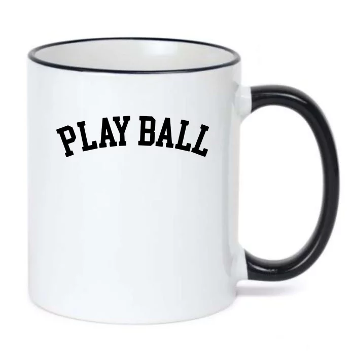 Play Ball Game Day Black Color Changing Mug