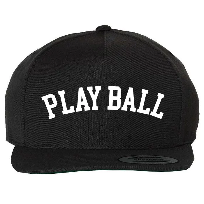 Play Ball Game Day Wool Snapback Cap