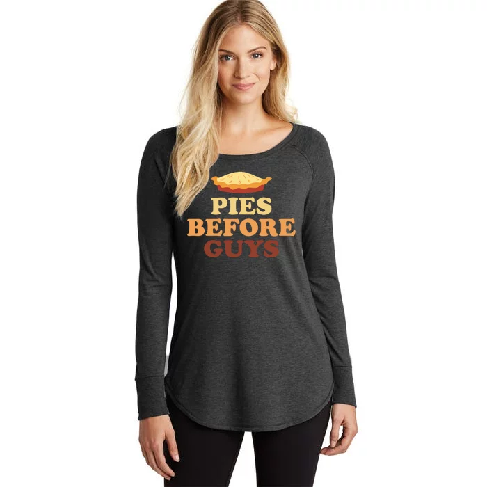 Pies Before Guys Funny Thanksgiving Women's Perfect Tri Tunic Long Sleeve Shirt