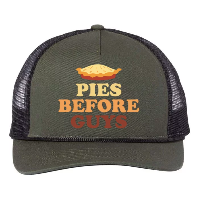 Pies Before Guys Funny Thanksgiving Retro Rope Trucker Hat Cap